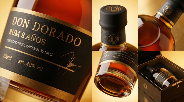 Newspirits ontwikkelt brand design etiket en fles voor Don Dorado Rum