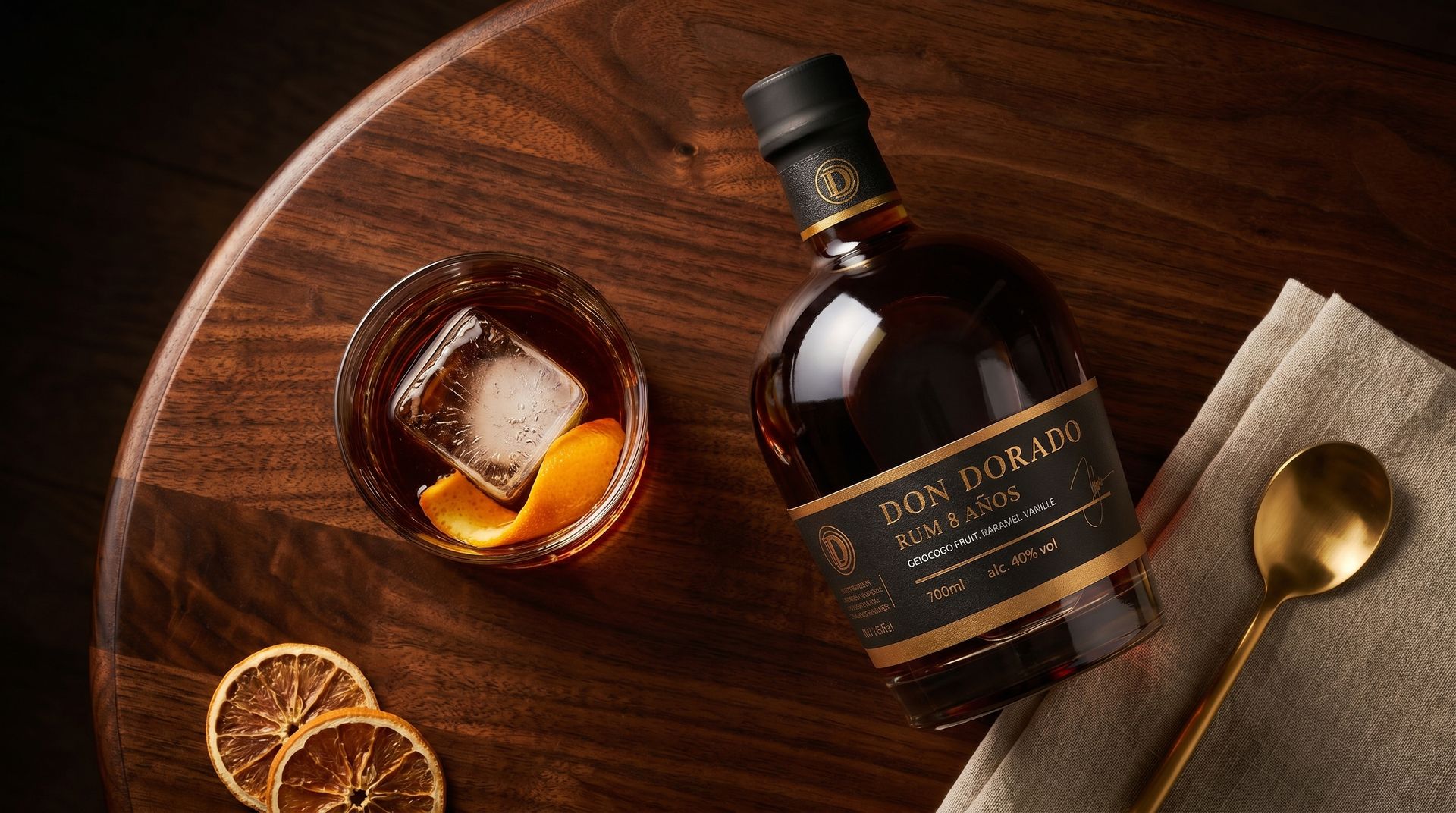 Don Dorado Rum 8 Jaar donkere old rum met Oloroso vatrijping