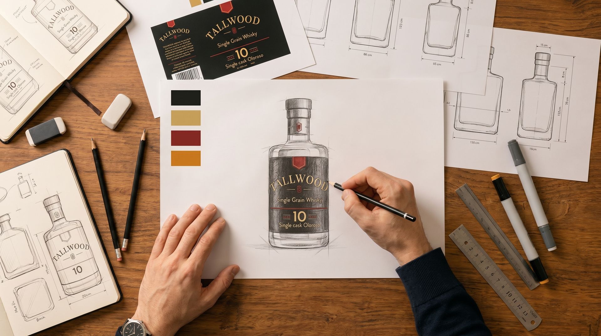 Brand concept voor Tallwood Whisky 10 Jaar door NewSpirits