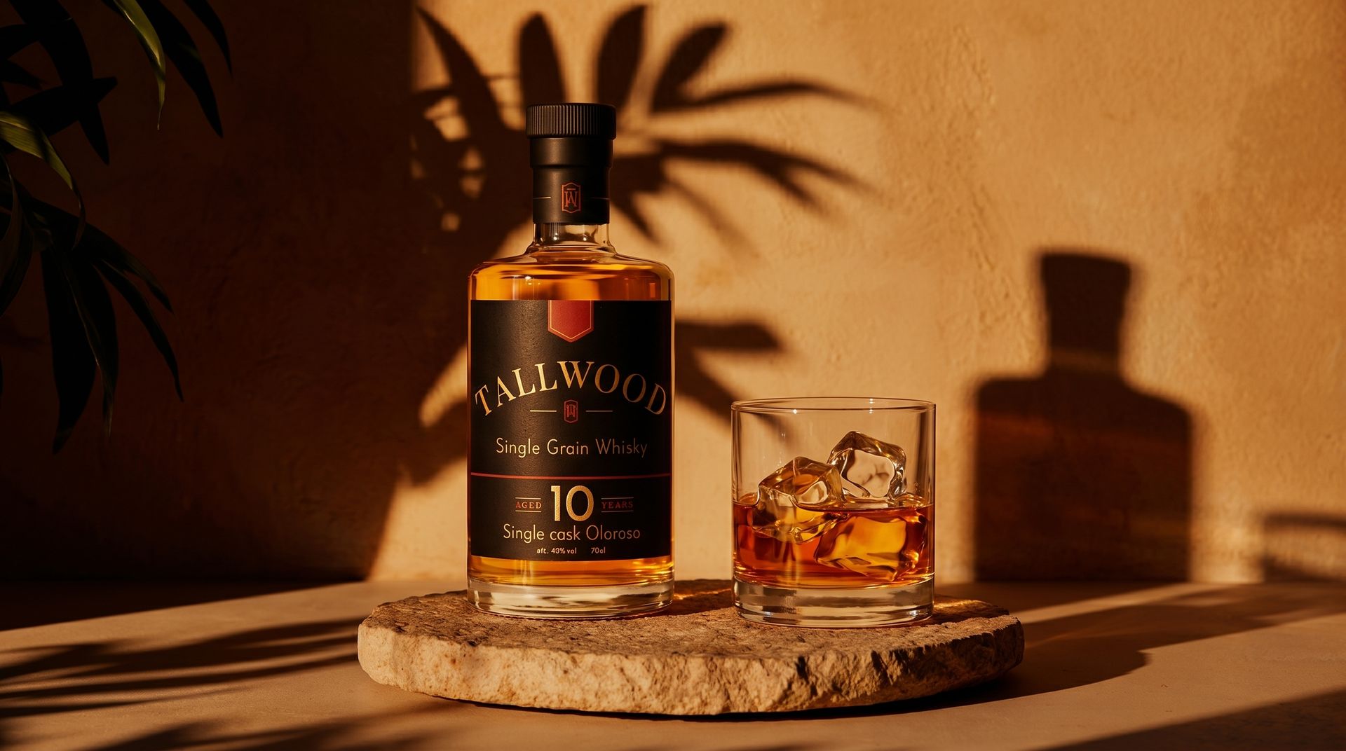 Tallwood Whisky 10 Jaar Single Grain whisky met Oloroso sherry vatrijping