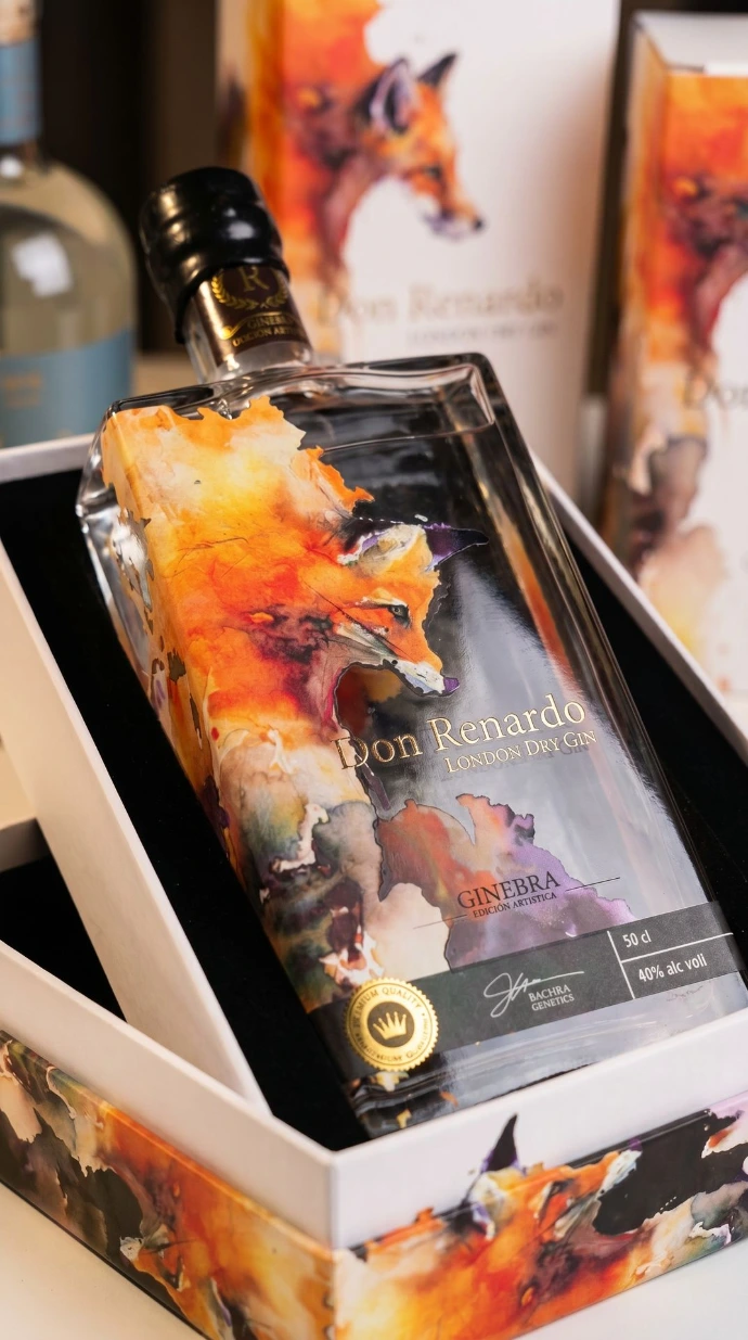 Private label gin met eigen fles etiket en geschenkverpakking