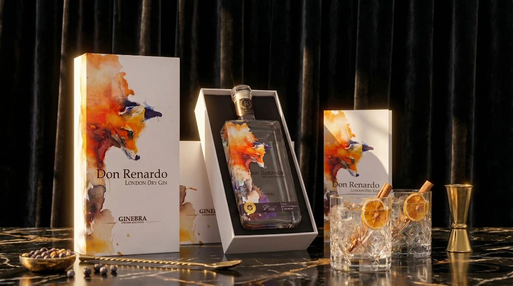 Premium gin cadeau met brochure en verpakking