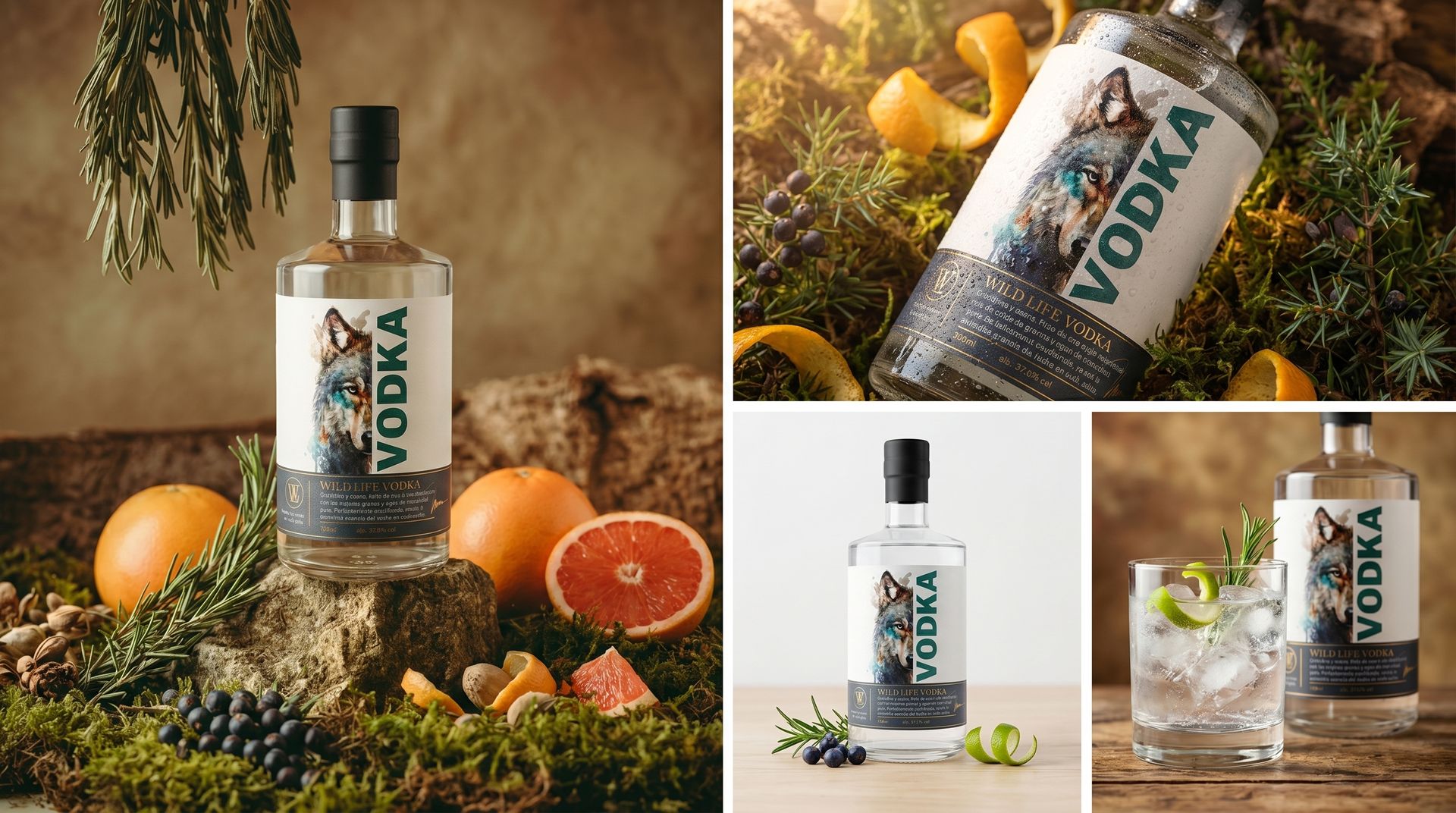 Brand concept voor Wildlife Wodka door Newspirits