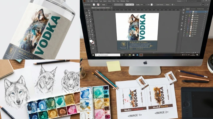 Newspirits ontwikkelt brand design en etiketten voor Wildlife Wodka