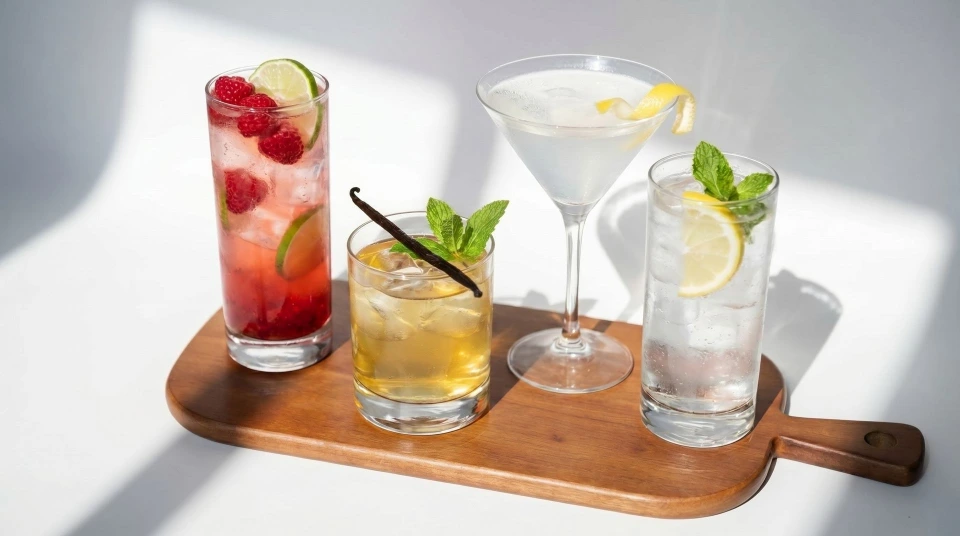 Framboos werkt goed in fruitige mixdranken. Lemon is fris, strak en zomers.