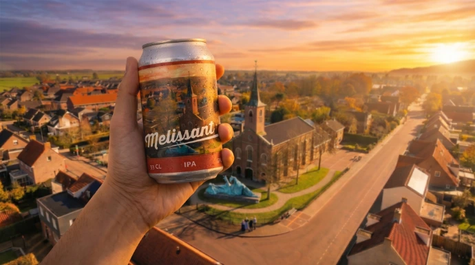 Premium flesontwerp en branding voor bier Melissant door NewSpirits drankenbranding agentschap.