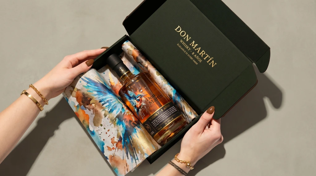 Premium flesontwerp en branding voor Don Martín door NewSpirits drankenbranding agentschap.